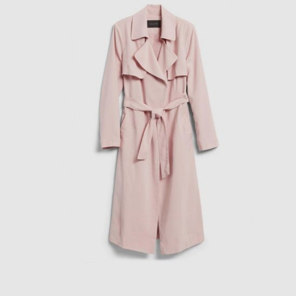 Banana Republic Factory Jackets & Blazers - New Banana Republic Factory Pink Soft Trench Large